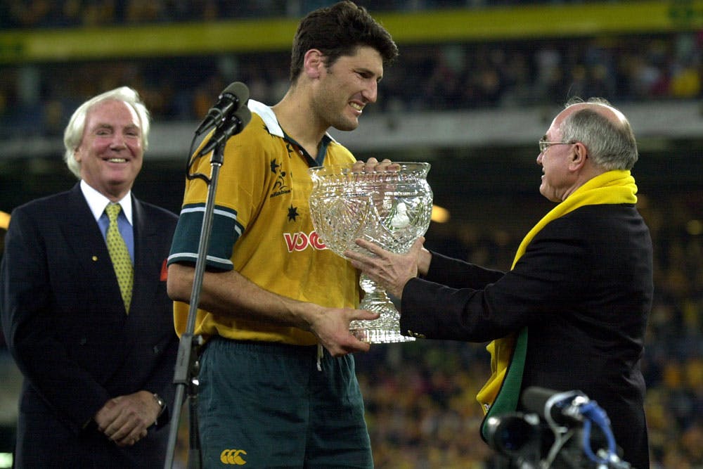 The Wallabies bounced back from a first Test loss to win the 2001 Lions series. Photo: Getty Images
