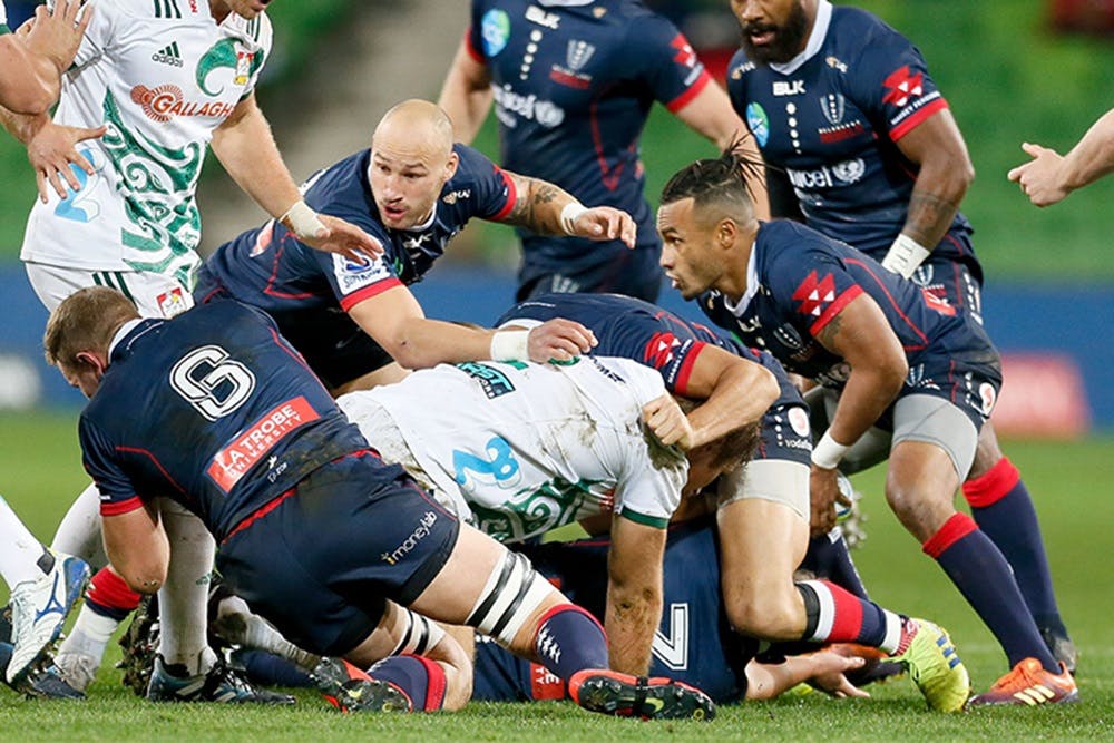 Melbourne Rebels ruck with Chiefs - Dave Callow
