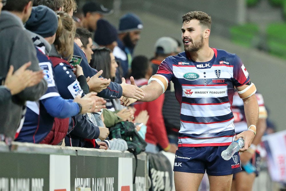 English became a beloved fan favourite during his nine seasons with the Rebels ( Photo: Getty Images). 