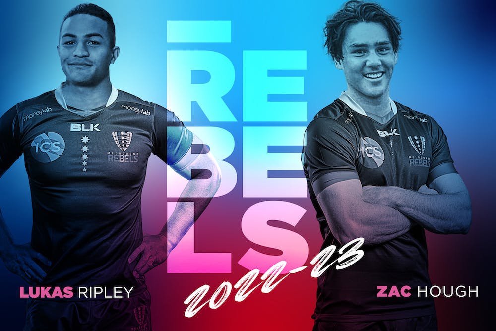 Schoolboy stars, Lukas Ripley and Zac Hough, have committed to the Rebels for the next two-years. 